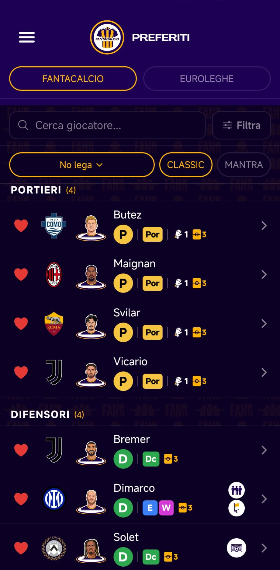 Preferiti